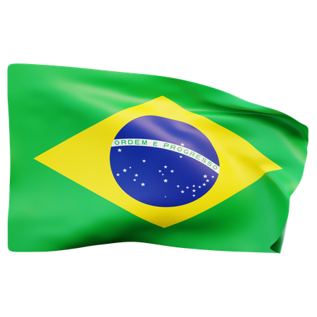 Bandera de brasil  3D Icon