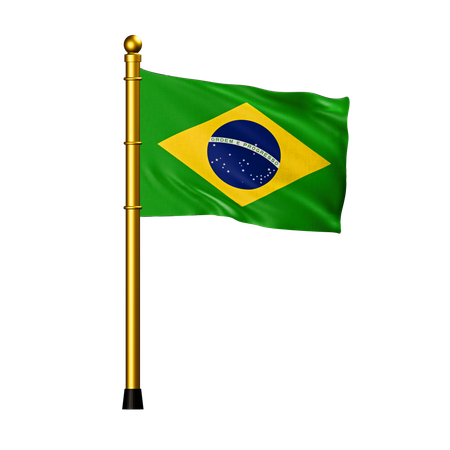 Bandera de brasil  3D Icon