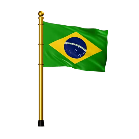 Bandera de brasil  3D Icon