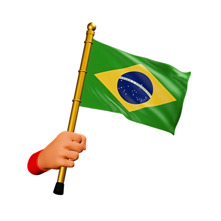 Bandera de brasil  3D Icon