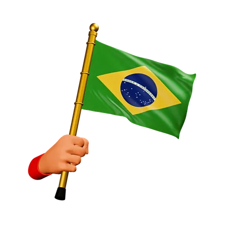 Bandera de brasil  3D Icon