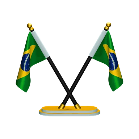 Bandera de brasil  3D Icon