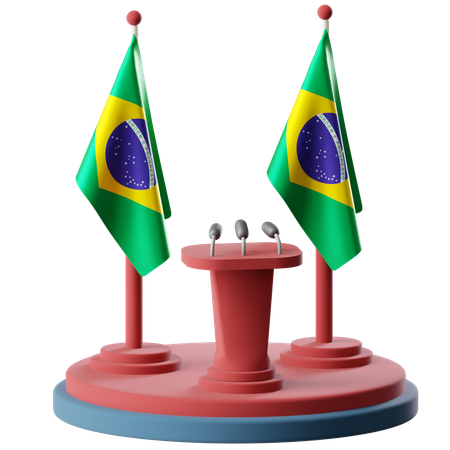 Bandera de brasil  3D Icon