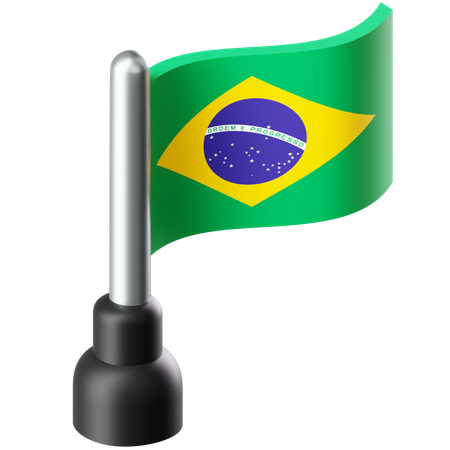 Bandera de brasil  3D Icon