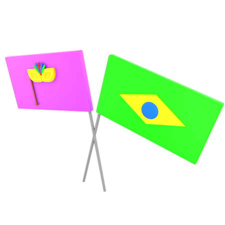 Bandera de brasil  3D Icon