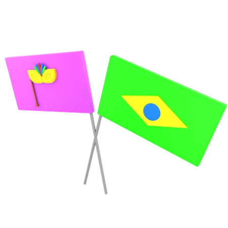 Bandera de brasil  3D Icon