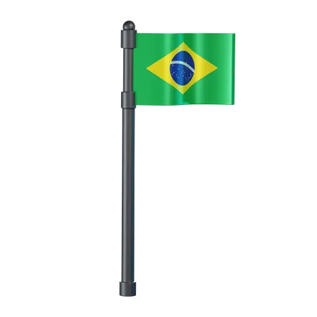 Bandera de brasil  3D Illustration