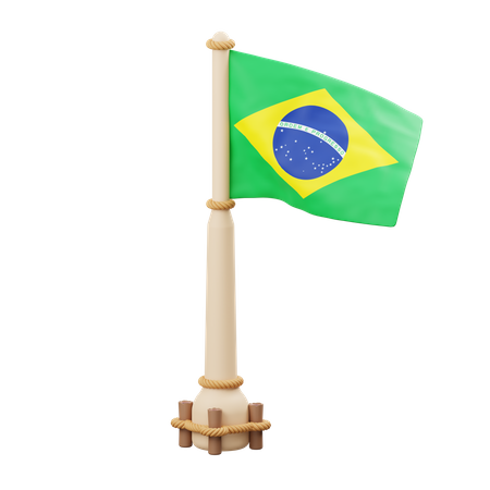 Bandera de brasil  3D Icon