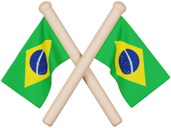 Bandera de brasil  3D Icon