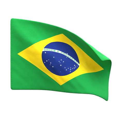 Bandera de brasil  3D Icon