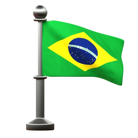 Bandera de brasil  3D Icon