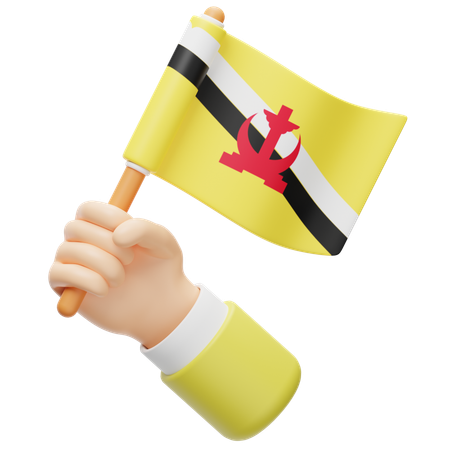 Bandera de brunei  3D Icon