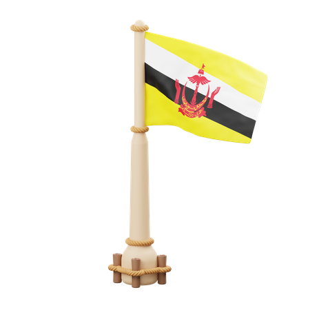 Bandera de brunei  3D Icon