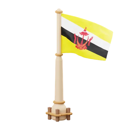 Bandera de brunei  3D Icon