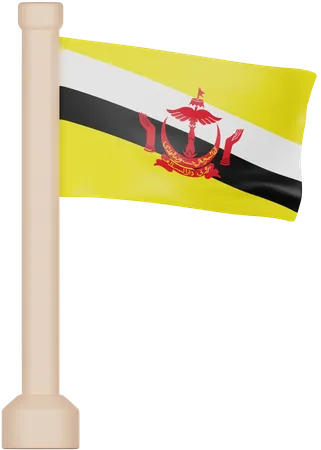 Bandera de brunei darussalam  3D Icon