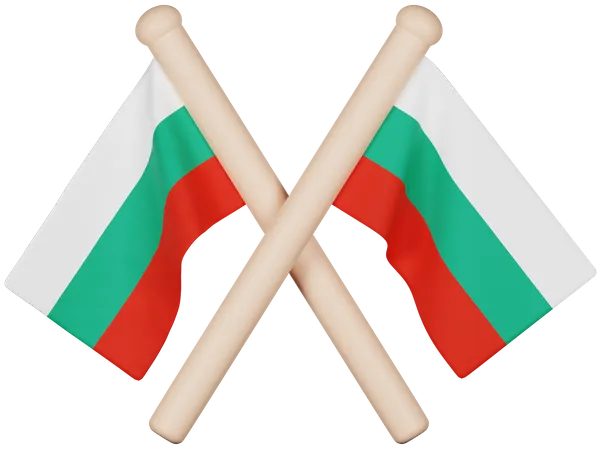 Bandera de bulgaria  3D Icon