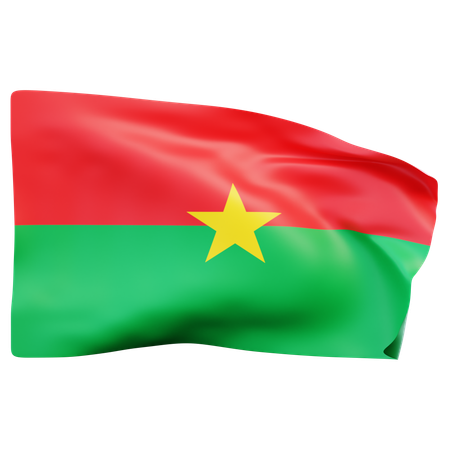 Bandera de burkina faso  3D Icon