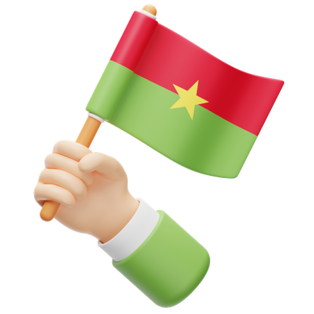 Bandera de burkina faso  3D Icon