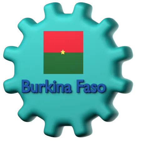 Bandera de burkina faso  3D Icon