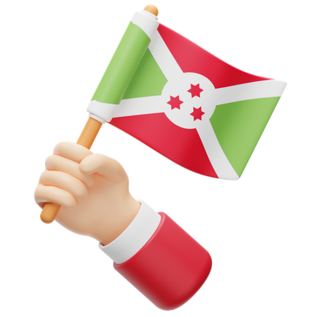 Bandera de burundi  3D Icon