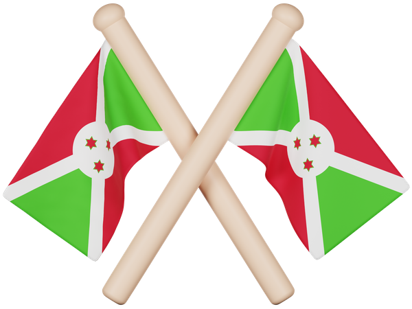 Bandera de burundi  3D Icon