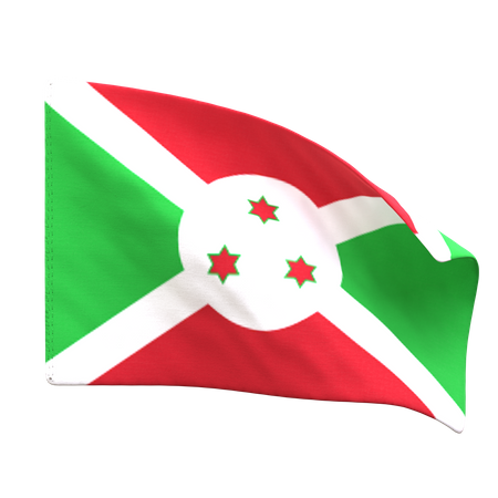 Bandera de burundi  3D Icon