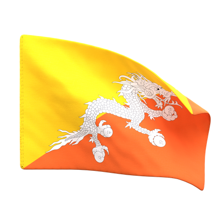 Bandera de bután  3D Icon