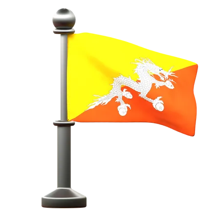 Bandera de bután  3D Icon