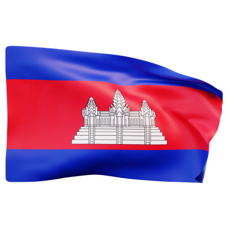 Bandera de camboya  3D Icon