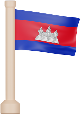 Bandera de camboya  3D Icon