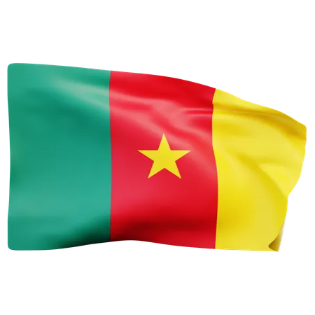 Bandera de camerún  3D Icon