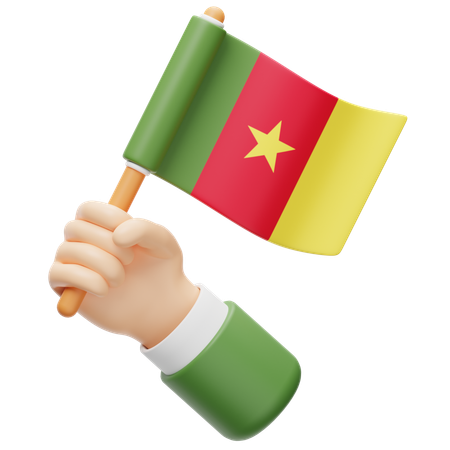 Bandera de camerún  3D Icon