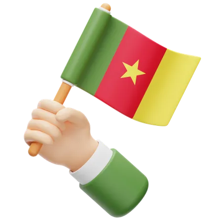 Bandera de camerún  3D Icon