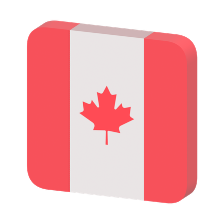 Bandera de canadá  3D Icon