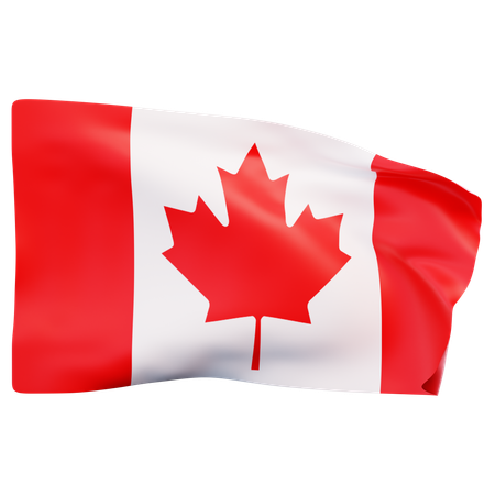 Bandera de canadá  3D Icon