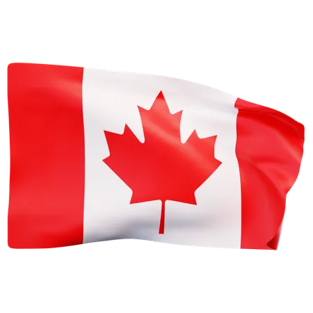 Bandera de canadá  3D Icon