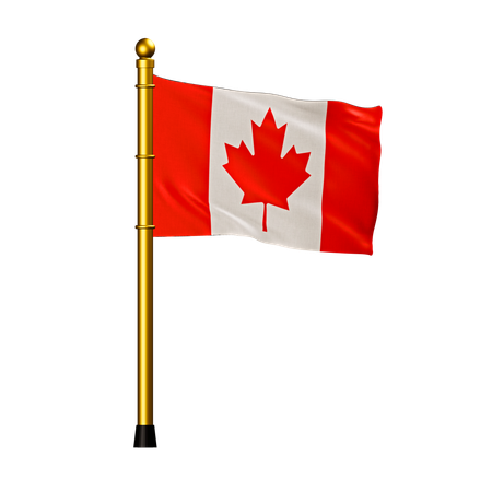 Bandera de canadá  3D Icon