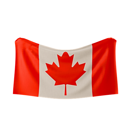 Bandera de canadá  3D Icon