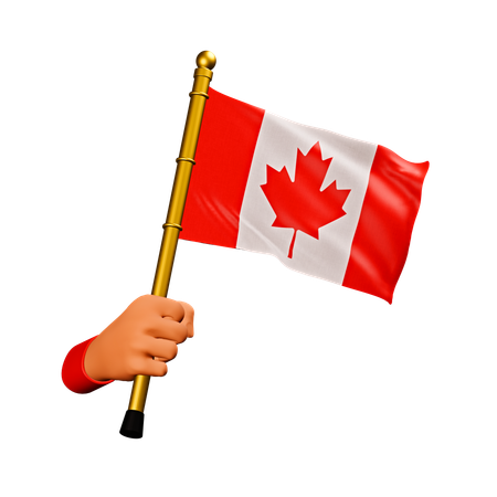 Bandera de canadá  3D Icon