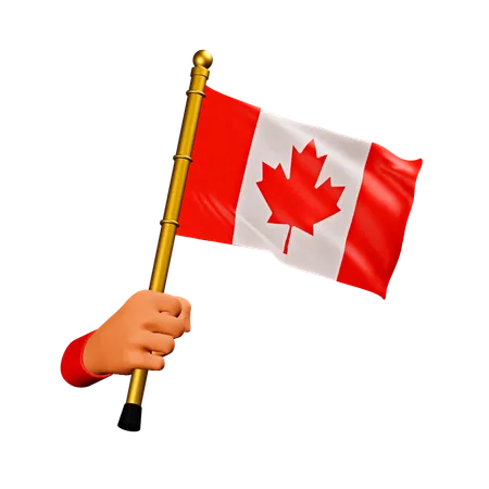 Bandera de canadá  3D Icon