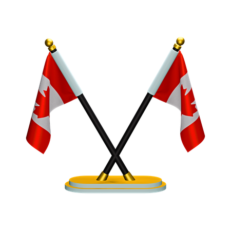 Bandera de canadá  3D Icon