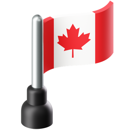 Bandera de canadá  3D Icon