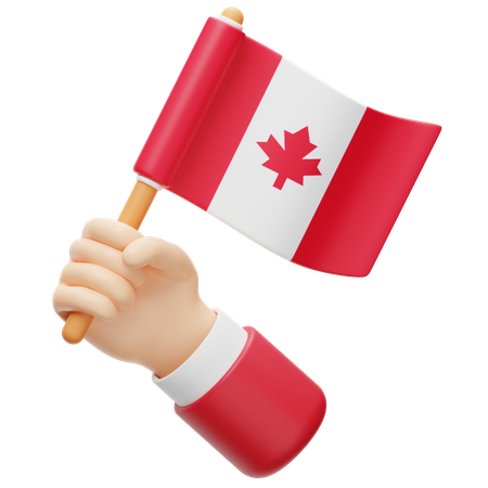 Bandera de canadá  3D Icon