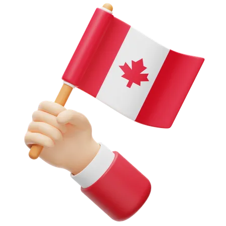 Bandera de canadá  3D Icon