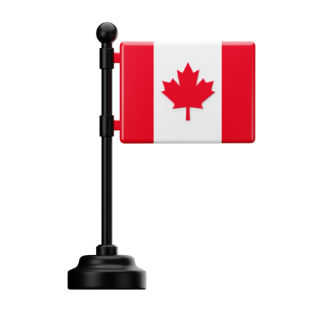 Bandera de canadá  3D Icon