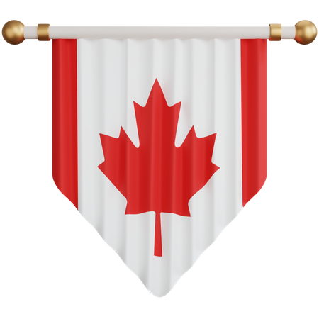 Bandera de canadá  3D Icon