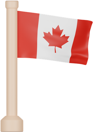 Bandera de canadá  3D Icon