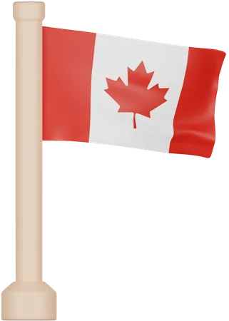 Bandera de canadá  3D Icon