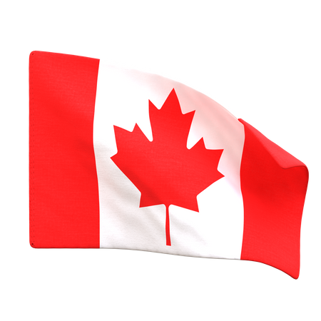 Bandera de canadá  3D Icon