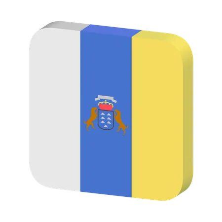 Bandera de las islas canarias  3D Icon